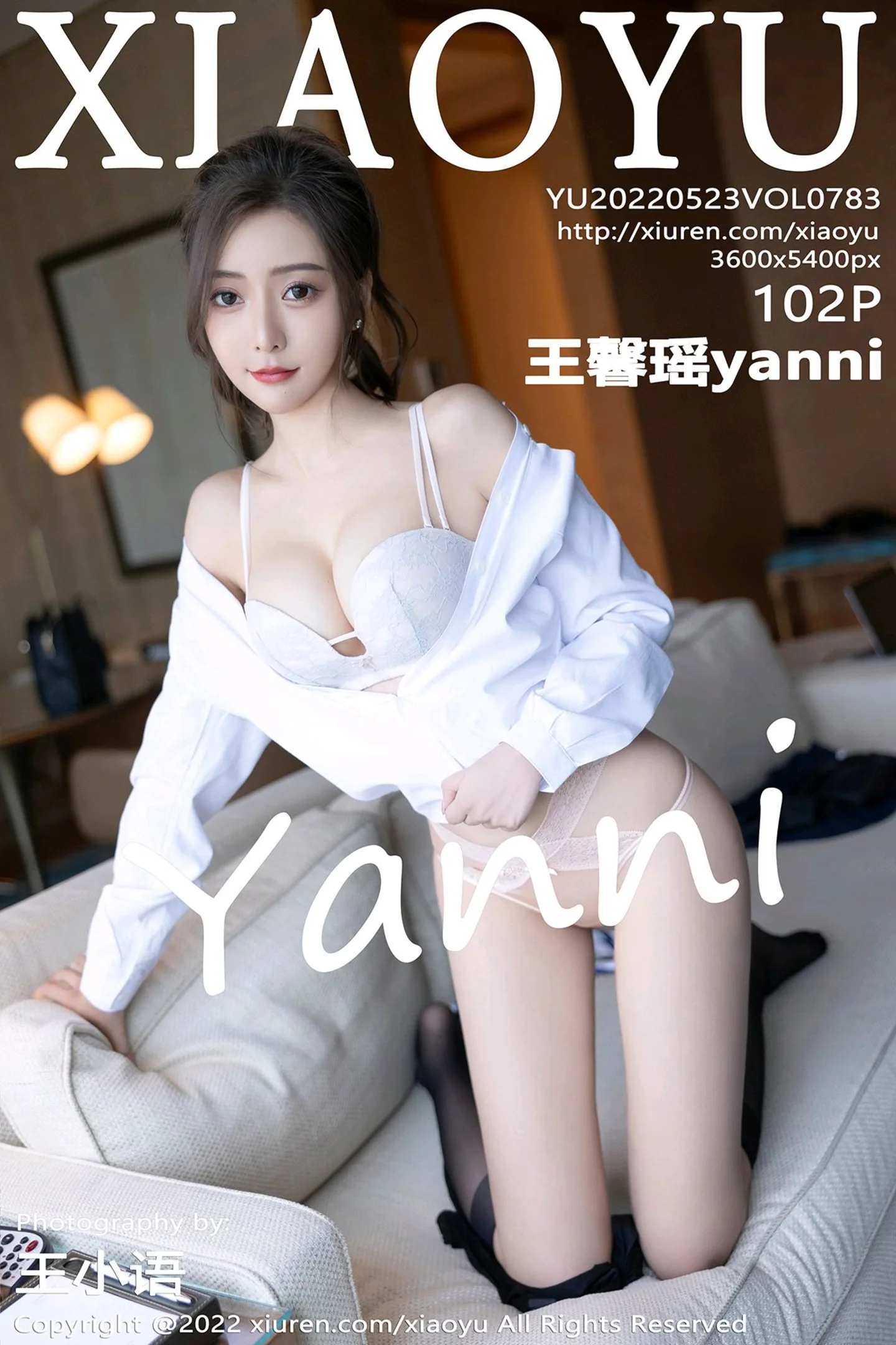 [XiaoYu画语界]Vol.783_女神王馨瑶yanni性感白T配短裙半脱露浅色内衣原色丝袜诱惑写真102P-秀人网 - XiuRen.Space
